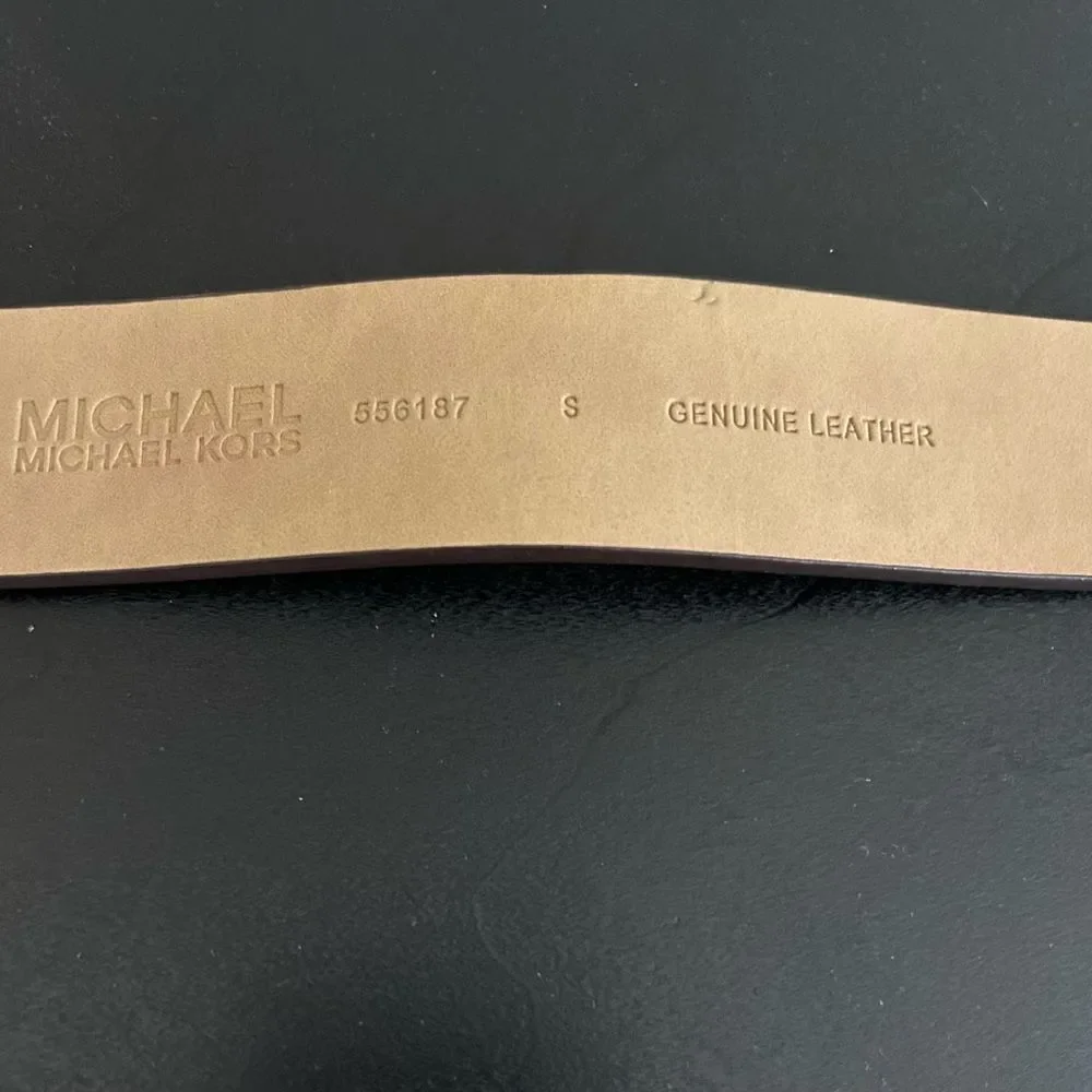Michael Kors Brown Genuine Leather Belt Size Small